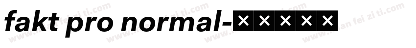 fakt pro normal字体转换